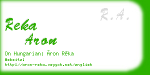 reka aron business card